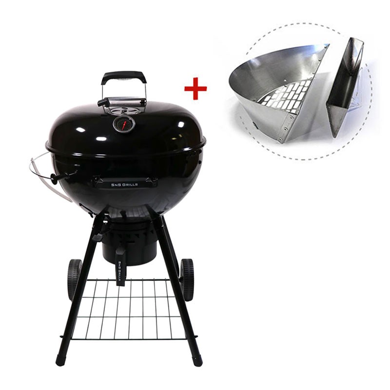 Угольный гриль SnS Kettle Black Edition, с корзиной SnS, 57 см, черный в Волгодонске в Волгодонске