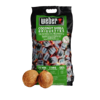 Кокосовые угольный брикеты для гриля Weber, пакет 4 кг  